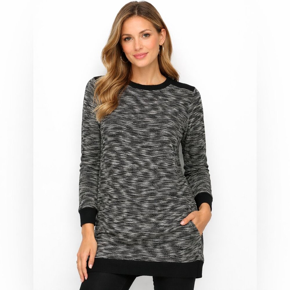 Victoria’s Secret Gray & Black Long Sleeve Tunic Mini Dress Size S/p